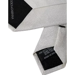 White Silk Classic Adjustable Men Tie