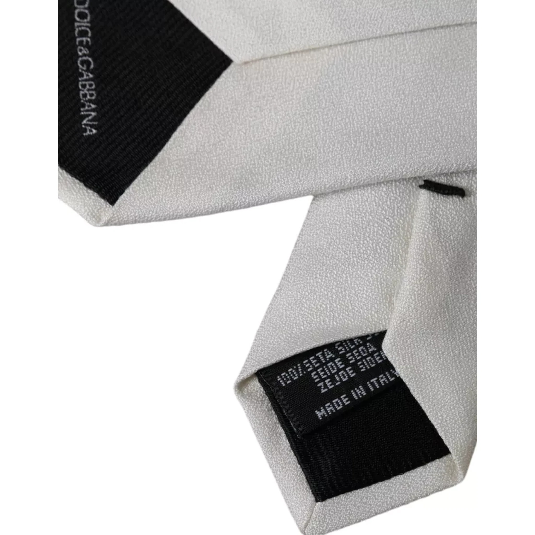 White Silk Classic Adjustable Men Tie