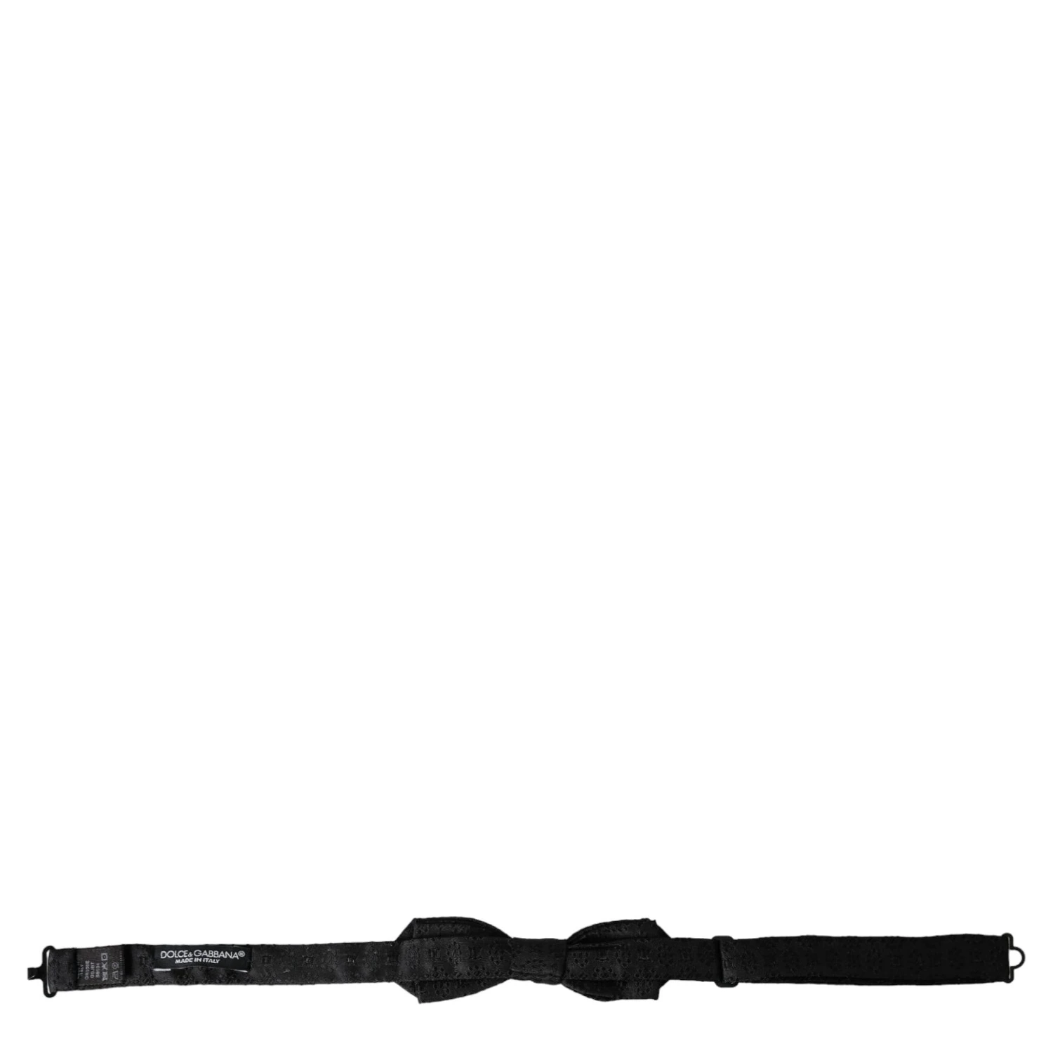 Black Silk Fantasy Adjustable Neck Men Bow Tie