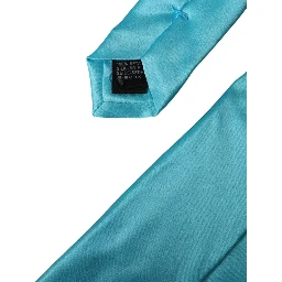 Light Blue Satin Silk Wide Adjustable Men Tie