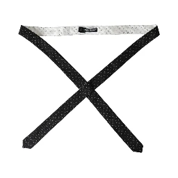 Black White Patterned Adjustable Tie