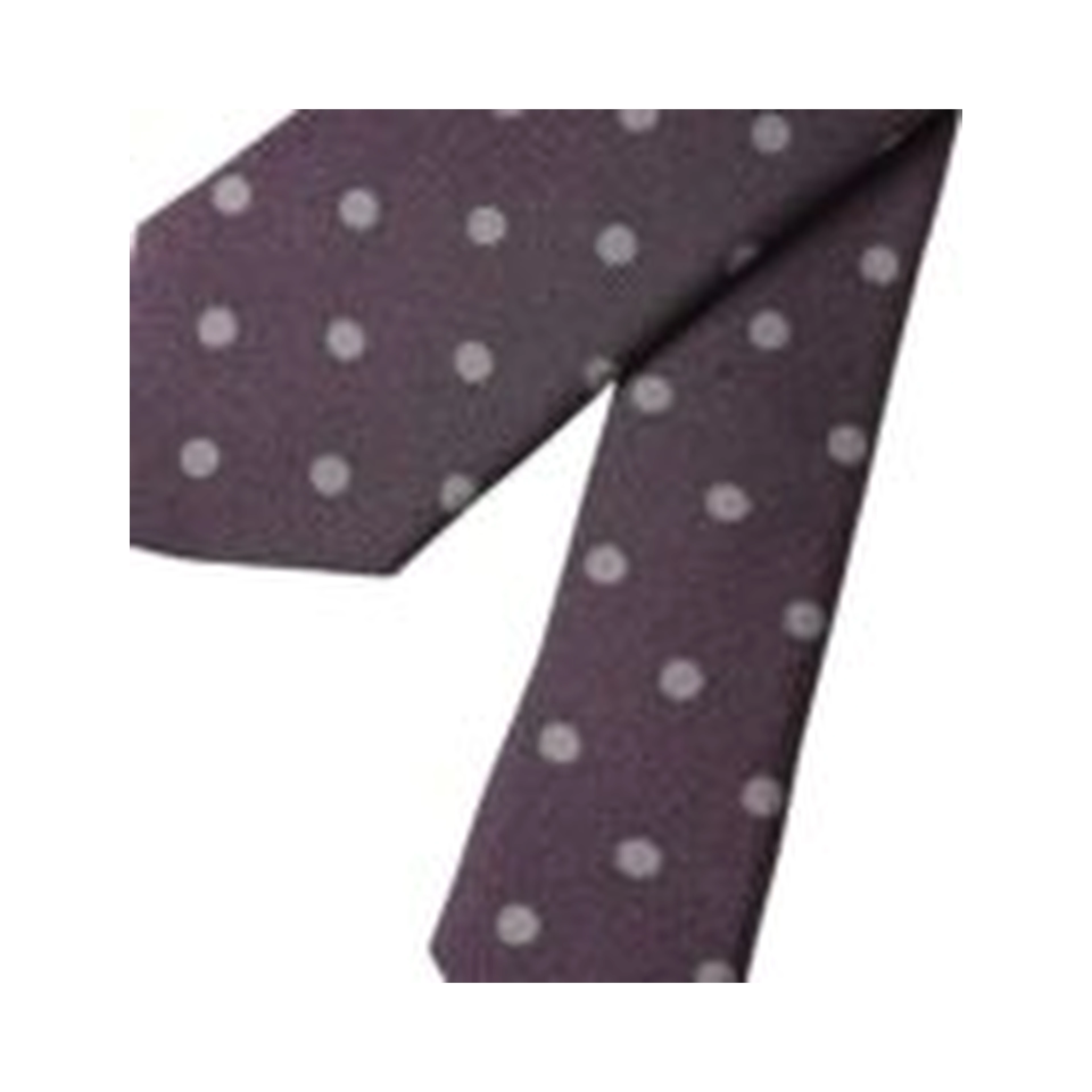 Purple 100% Silk Polka Dot Adjustable Men Tie