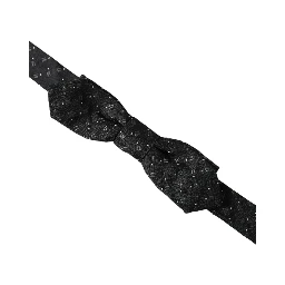 Black Silk Patterned Adjustable Neck Men Papillon Bow Tie
