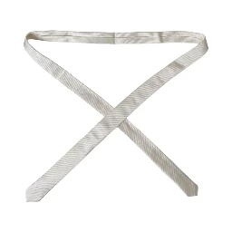 White Solid 100% Silk Adjustable Tie