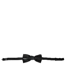 Dark Gray Silk Adjustable Neck Men Bow Tie