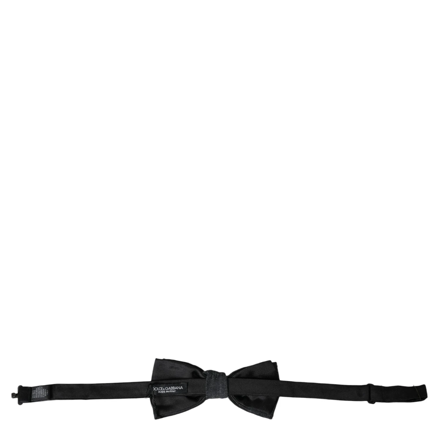 Dark Gray Silk Adjustable Neck Men Bow Tie