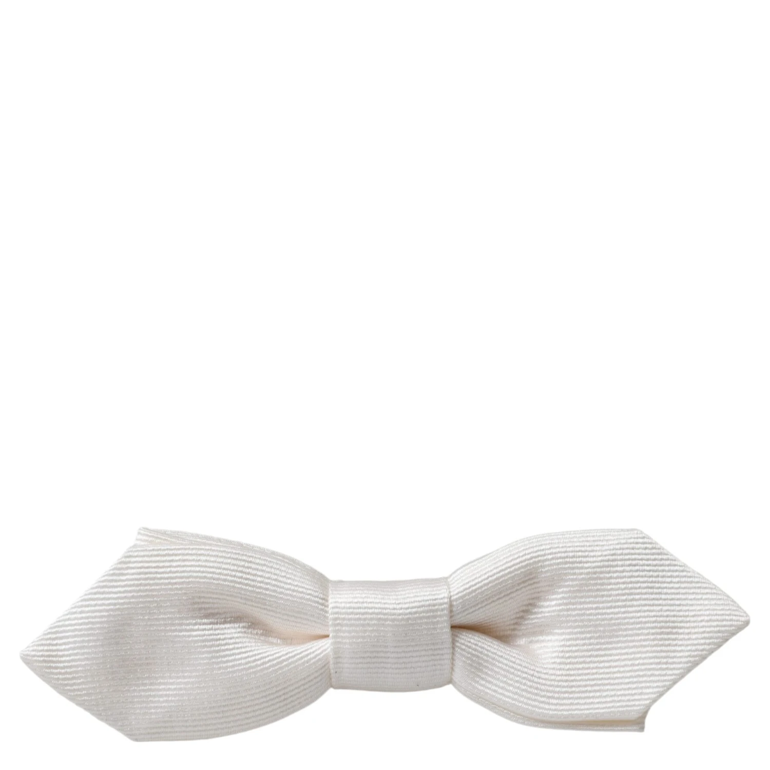 White Silk Adjustable Neck Men Papillon Bow Tie