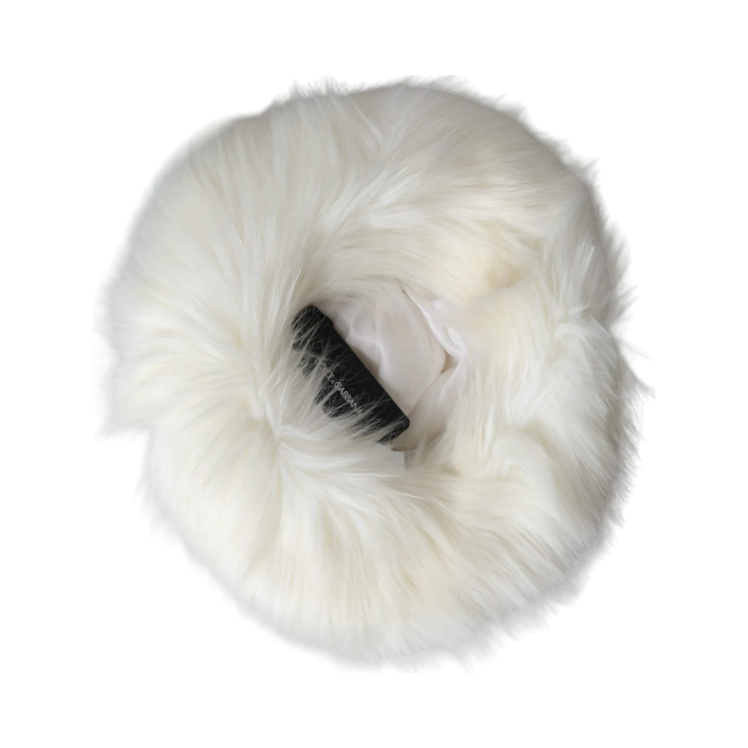 White Acrylic Fur Womens Bucket Hat