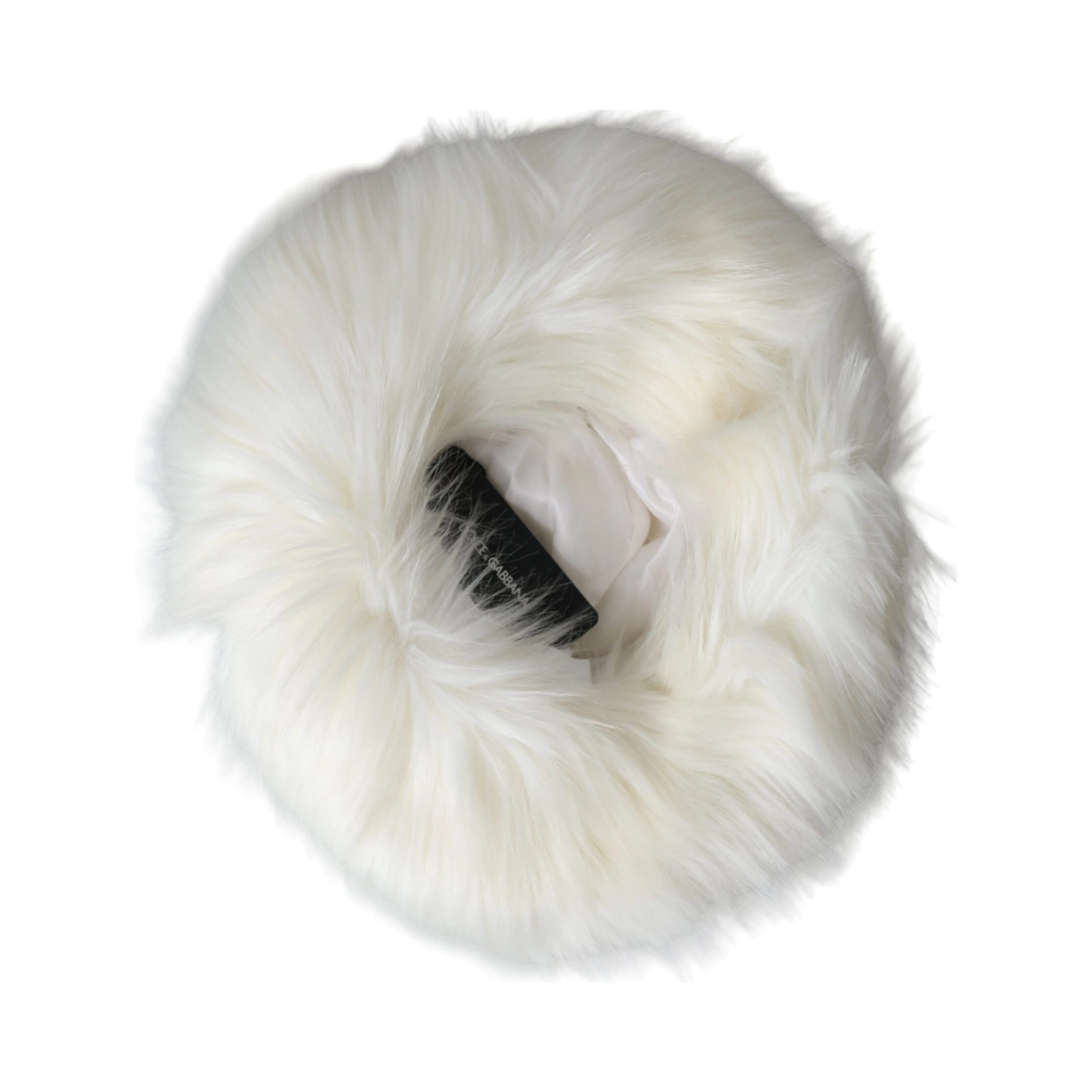 White Acrylic Fur Womens Bucket Hat