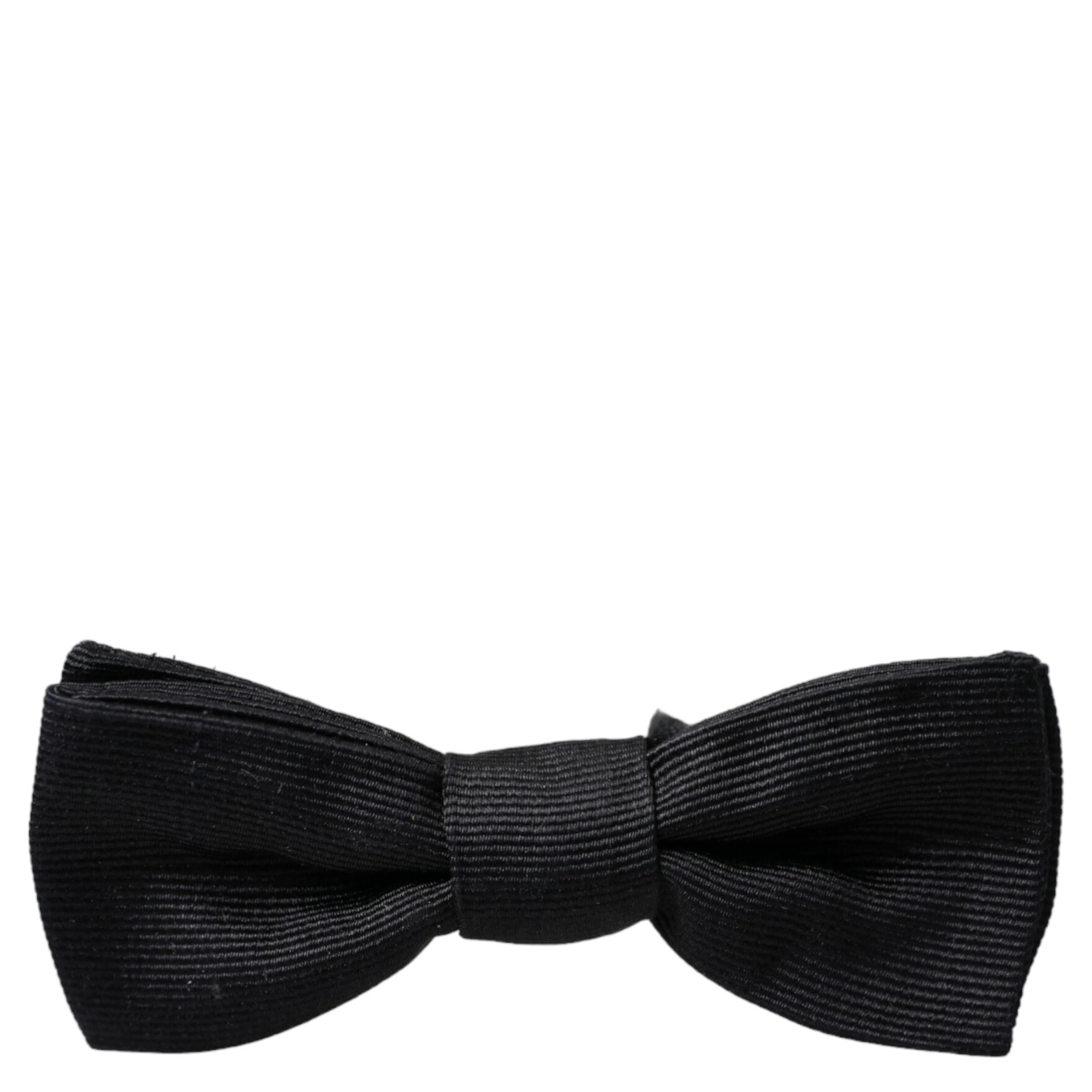 Black Silk Adjustable Neck Men Bow Tie