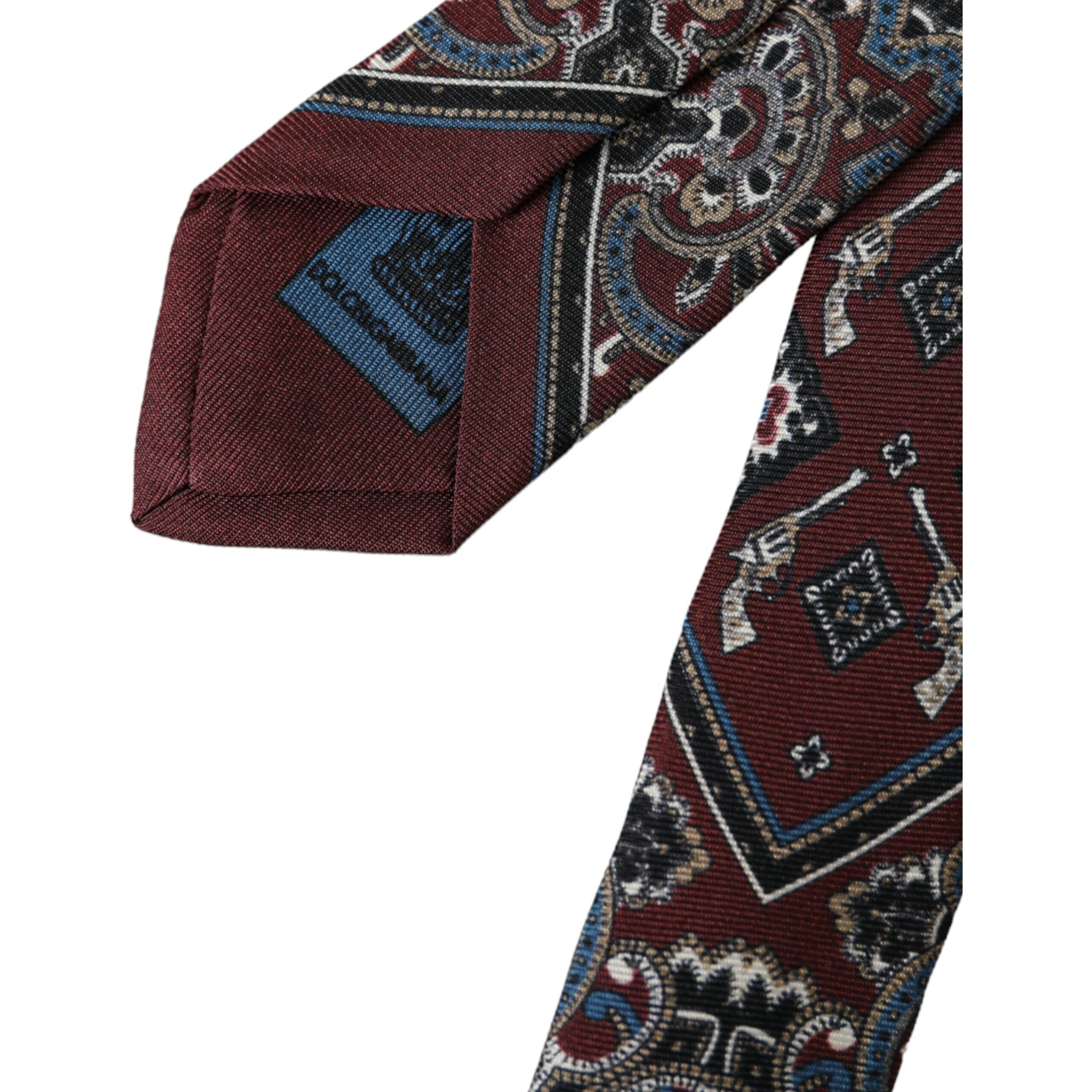 Bordeaux Printed 100% Silk Adjustable Men Tie