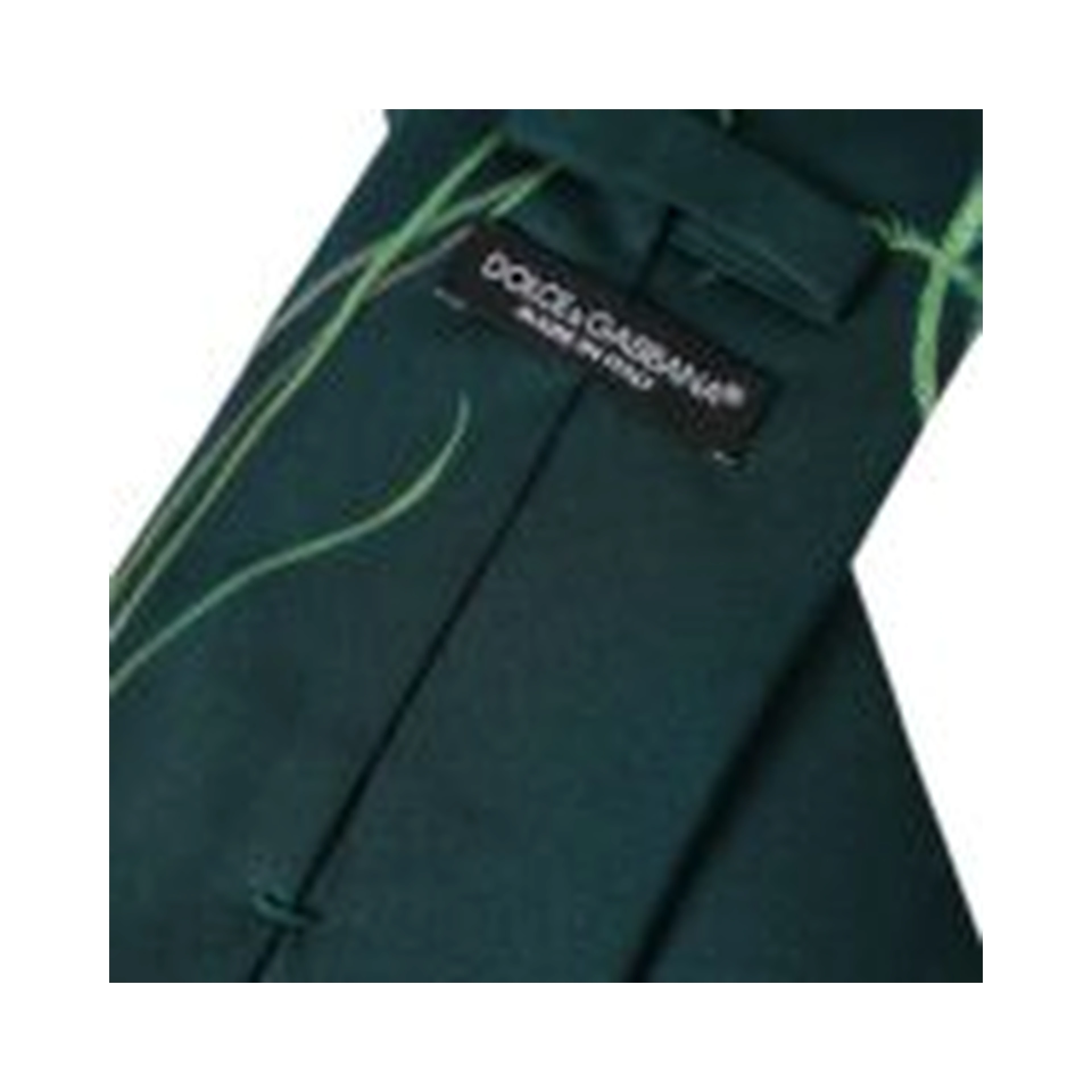 Green Printed 100% Silk Adjustable Men Tie