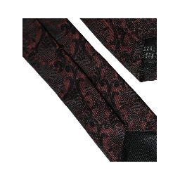 Maroon Floral Fantasy Silk Adjustable Men Tie