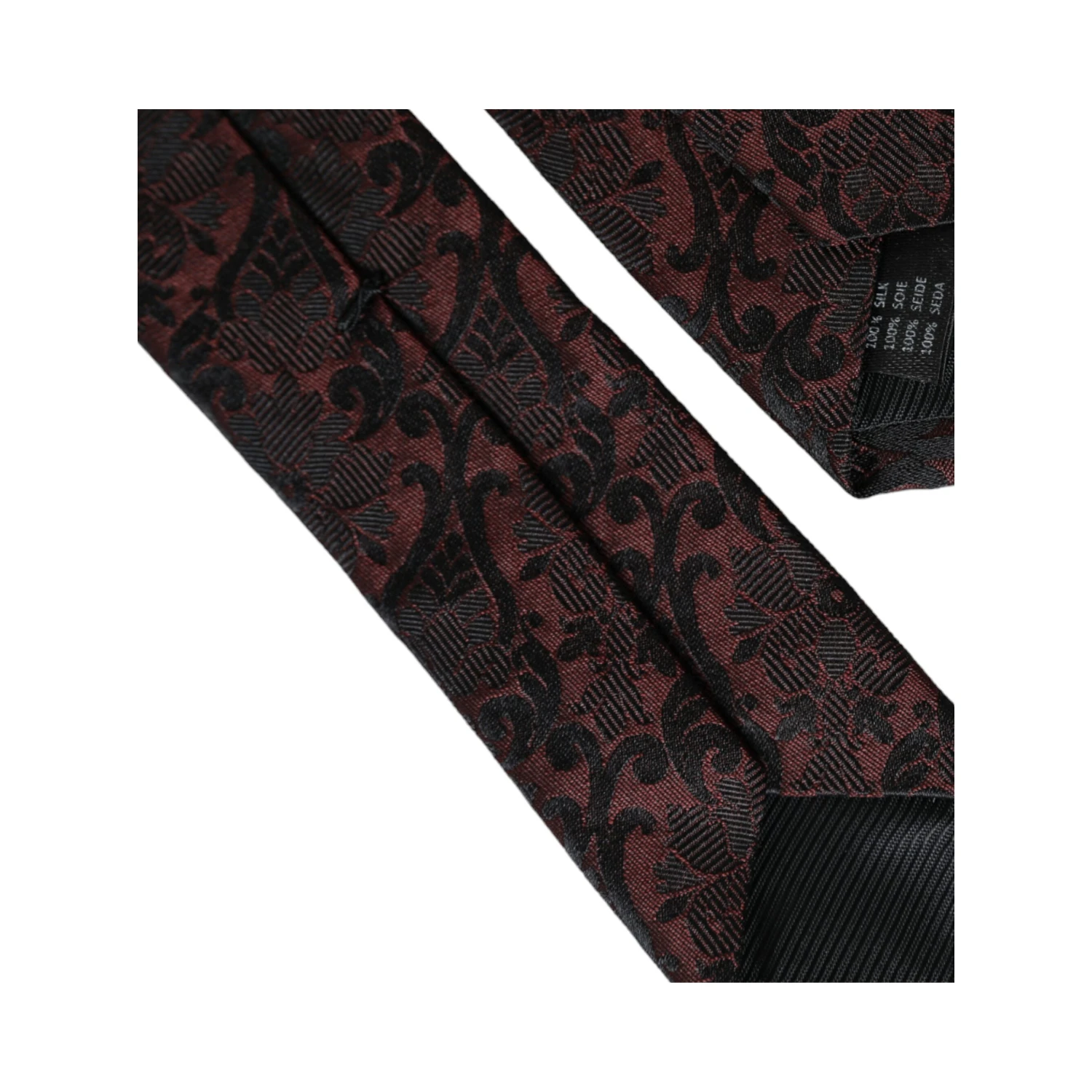 Maroon Floral Fantasy Silk Adjustable Men Tie
