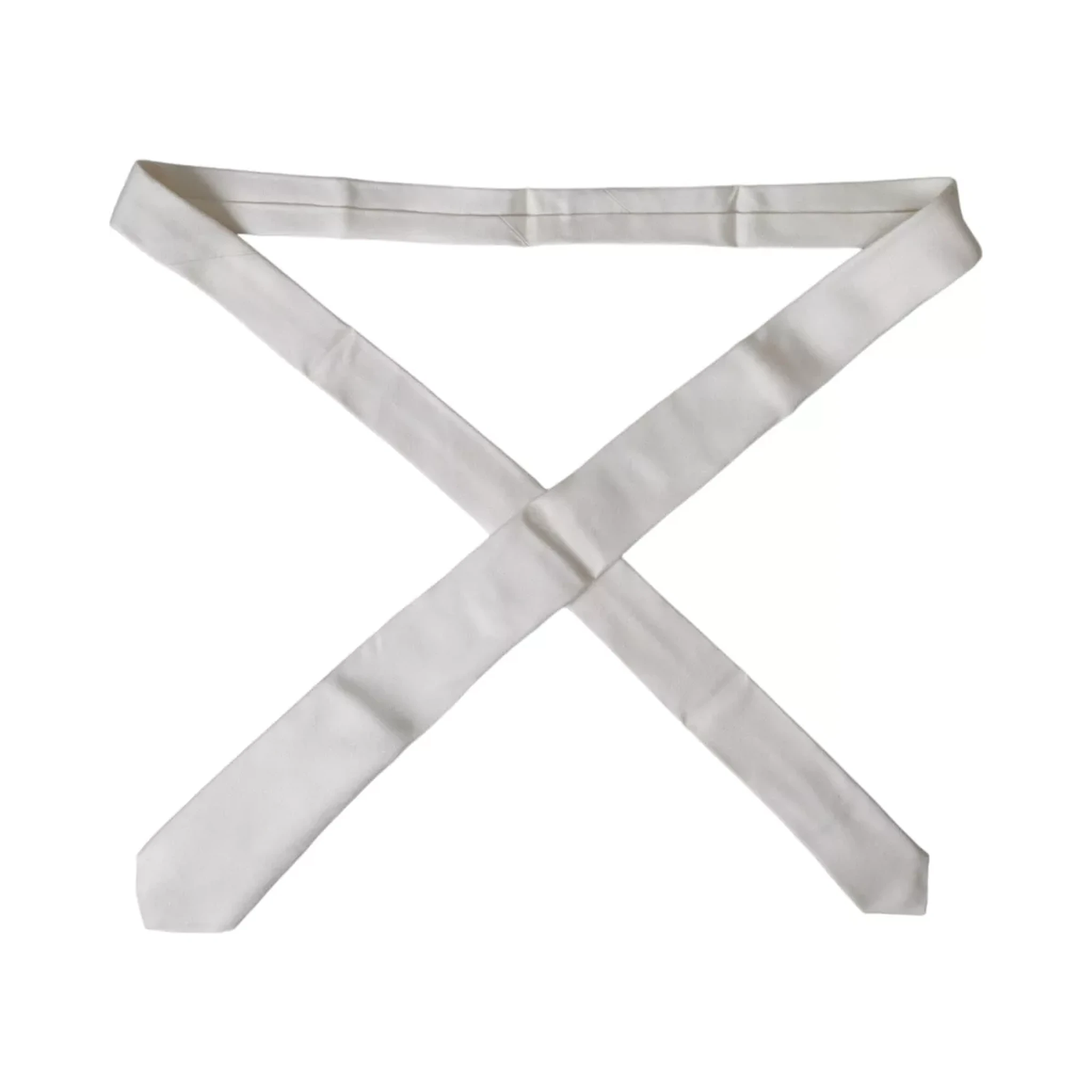 White Silk Classic Adjustable Men Tie