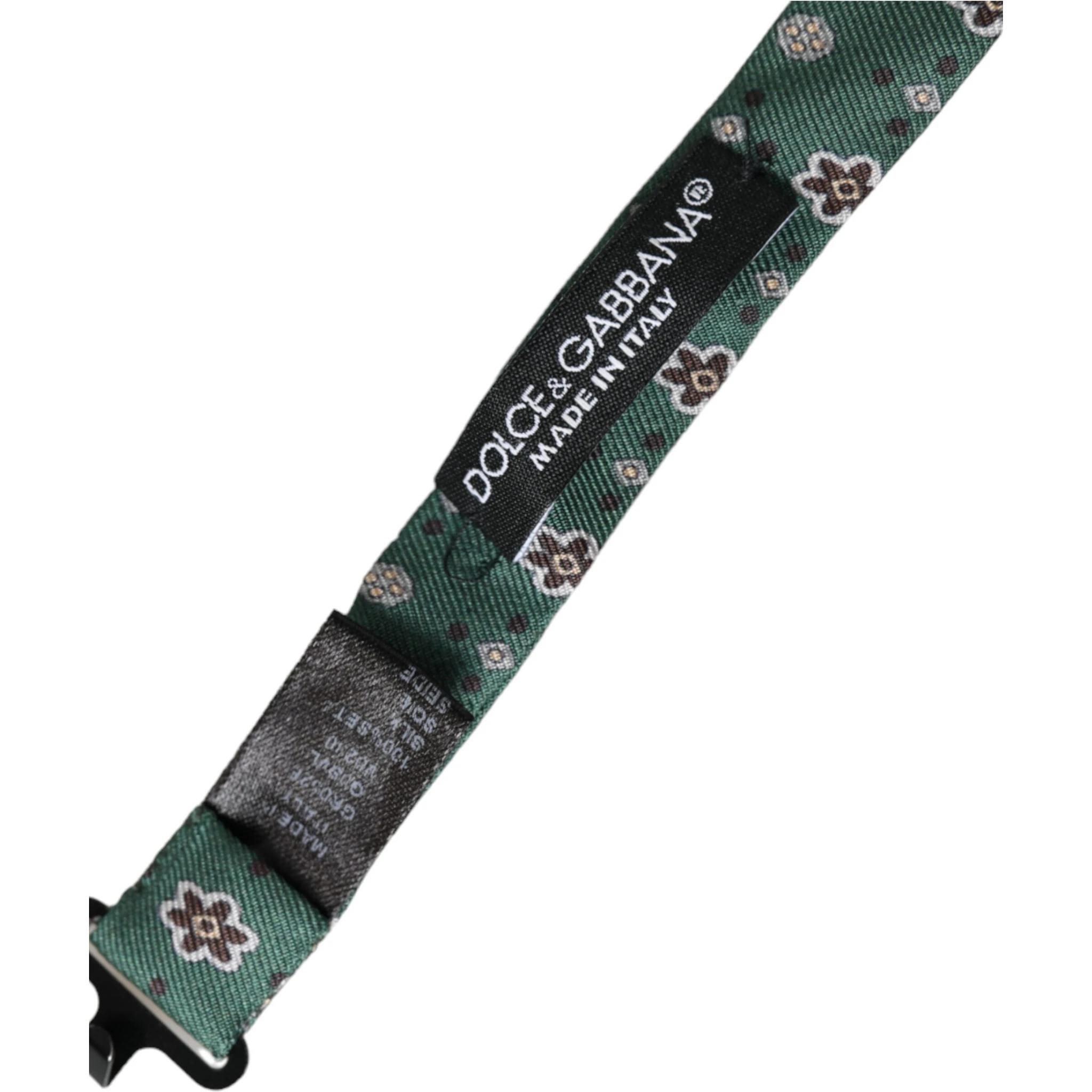 Mint Green Floral Adjustable Neck Men Bow Tie