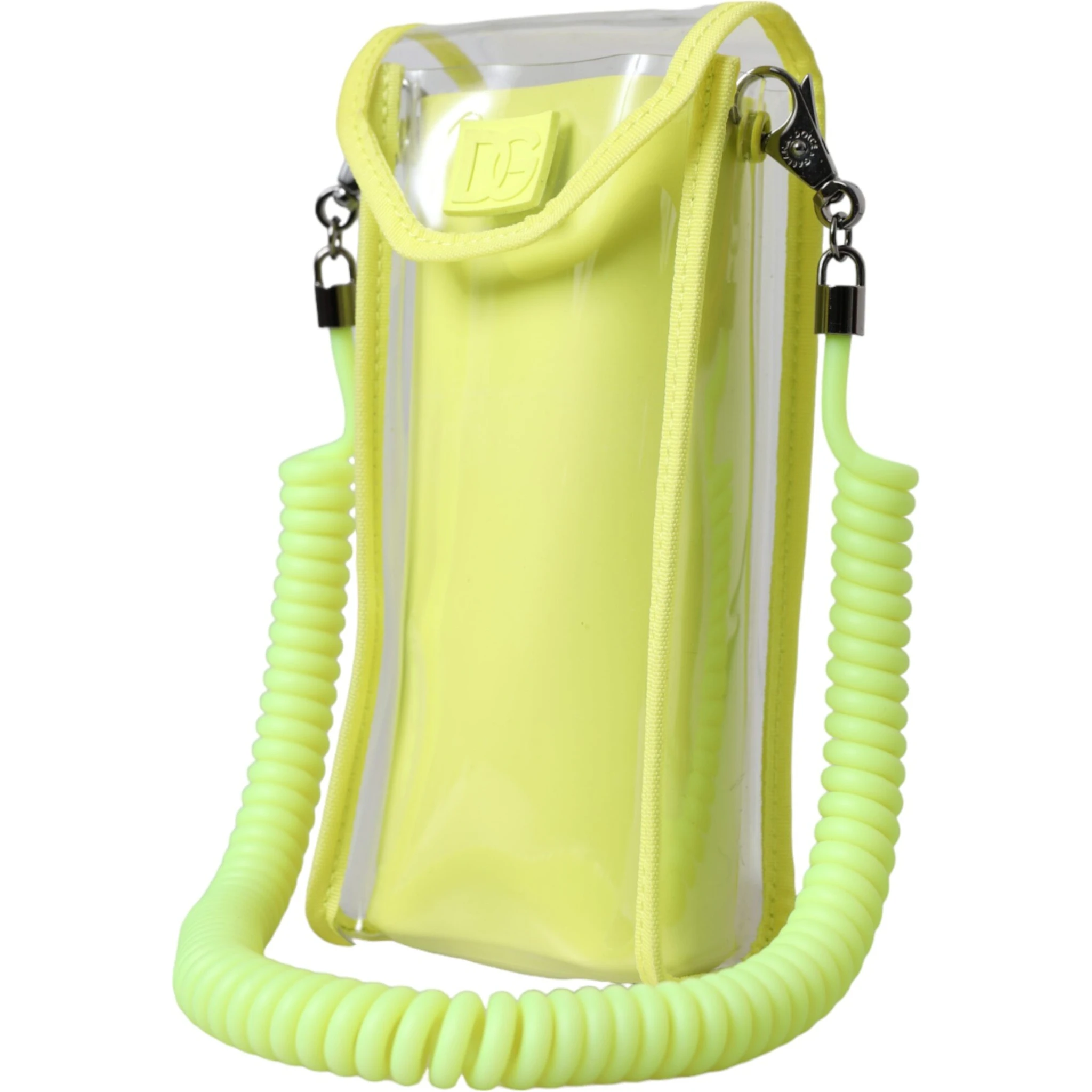 Yellow Green Plastic DG Logo Neck Strap Cardholder Wallet