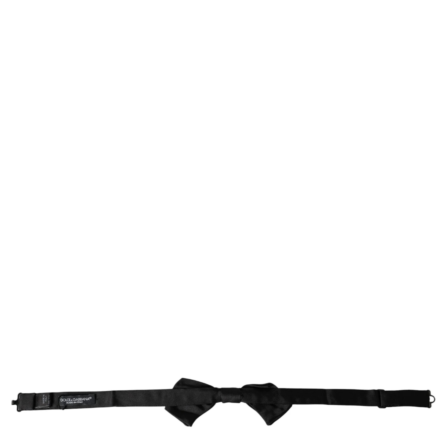 Black Satin Silk Adjustable Neck Men Bow Tie
