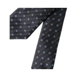Black Blue Polka Dot Silk Adjustable Men Tie