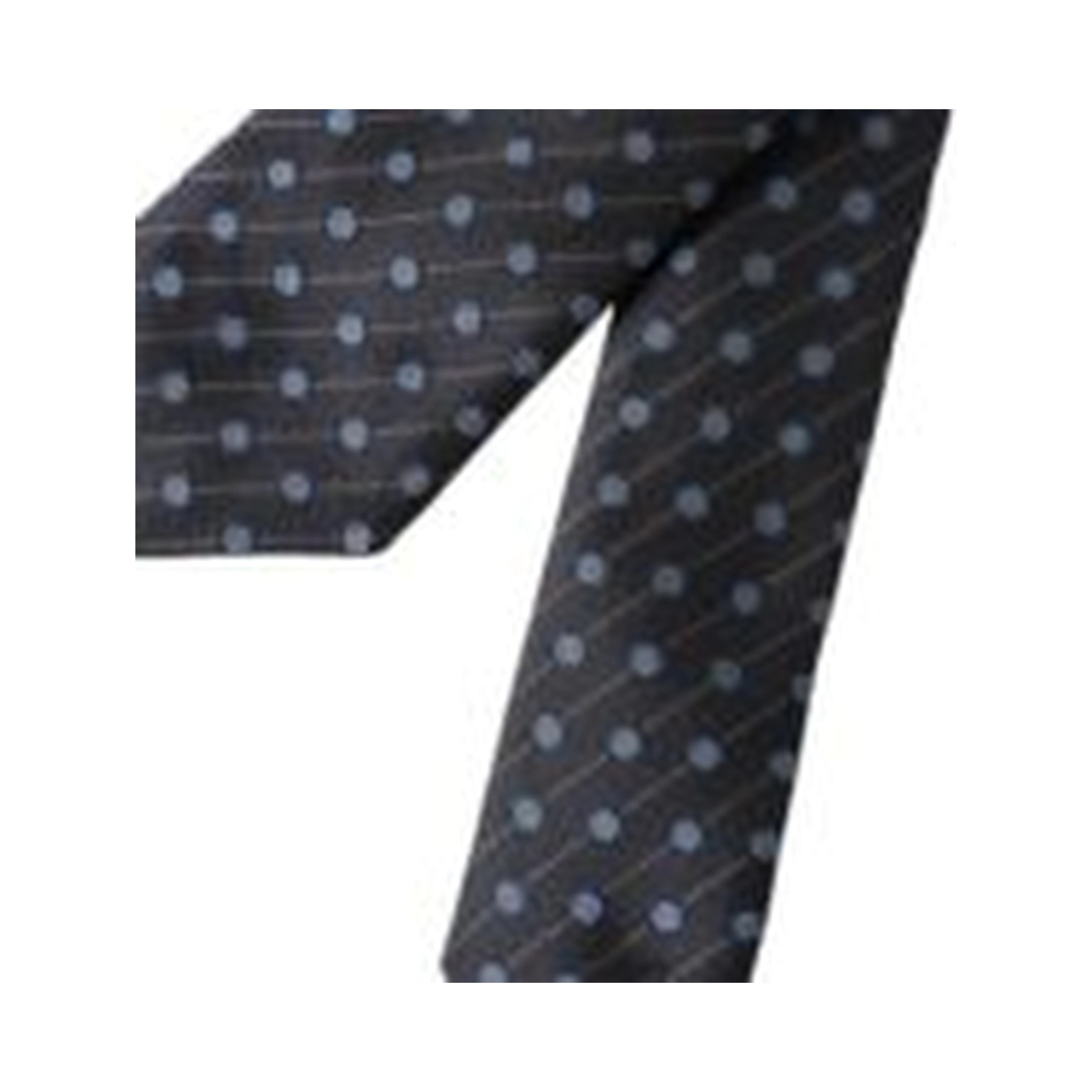 Black Blue Polka Dot Silk Adjustable Men Tie