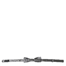 Gray Satin Silk Adjustable Neck Men Papillon Bow Tie