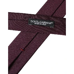Bordeaux Solid 100% Silk Adjustable Men Tie