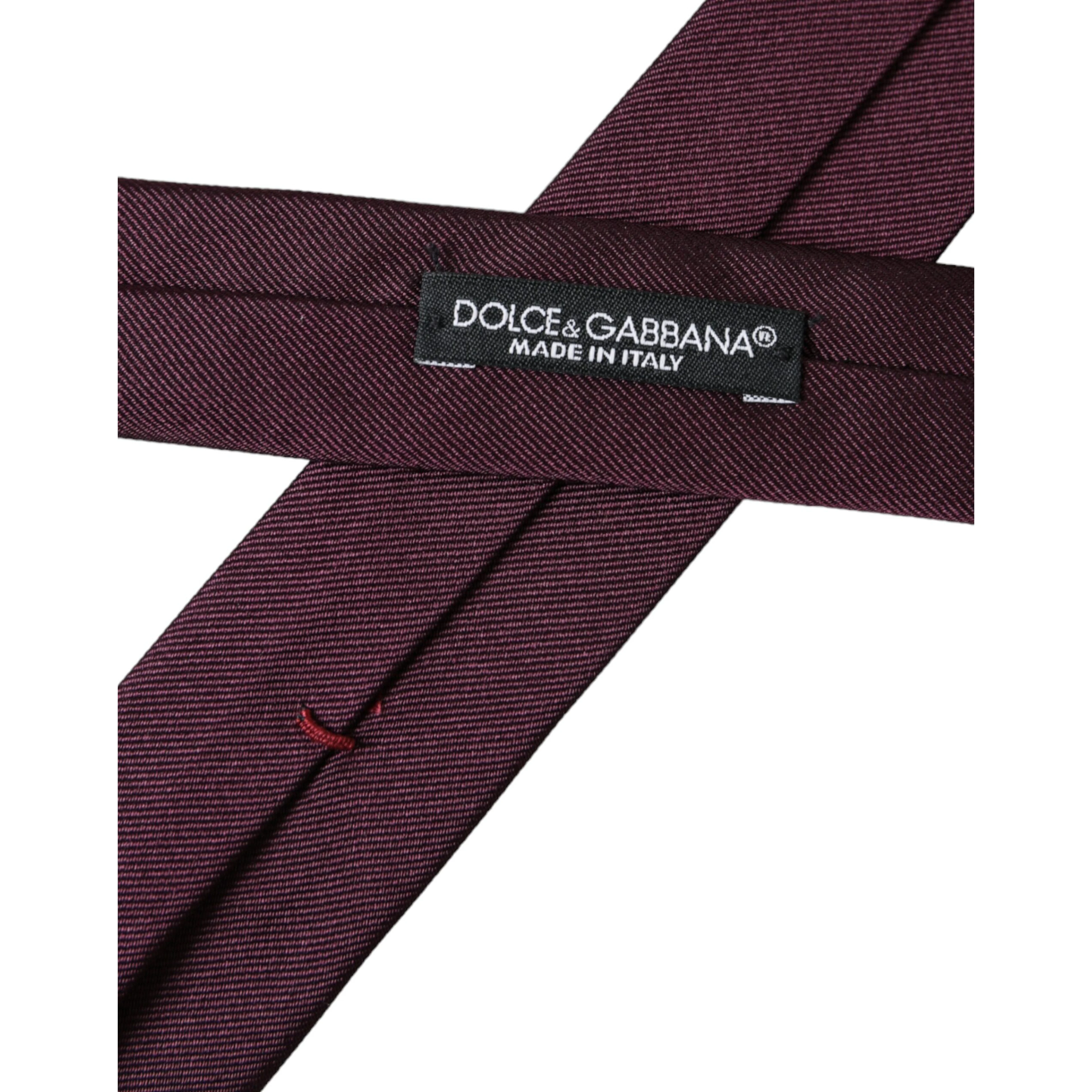 Bordeaux Solid 100% Silk Adjustable Men Tie
