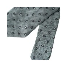 Green 100% Silk Patterned Adjustable Men Tie
