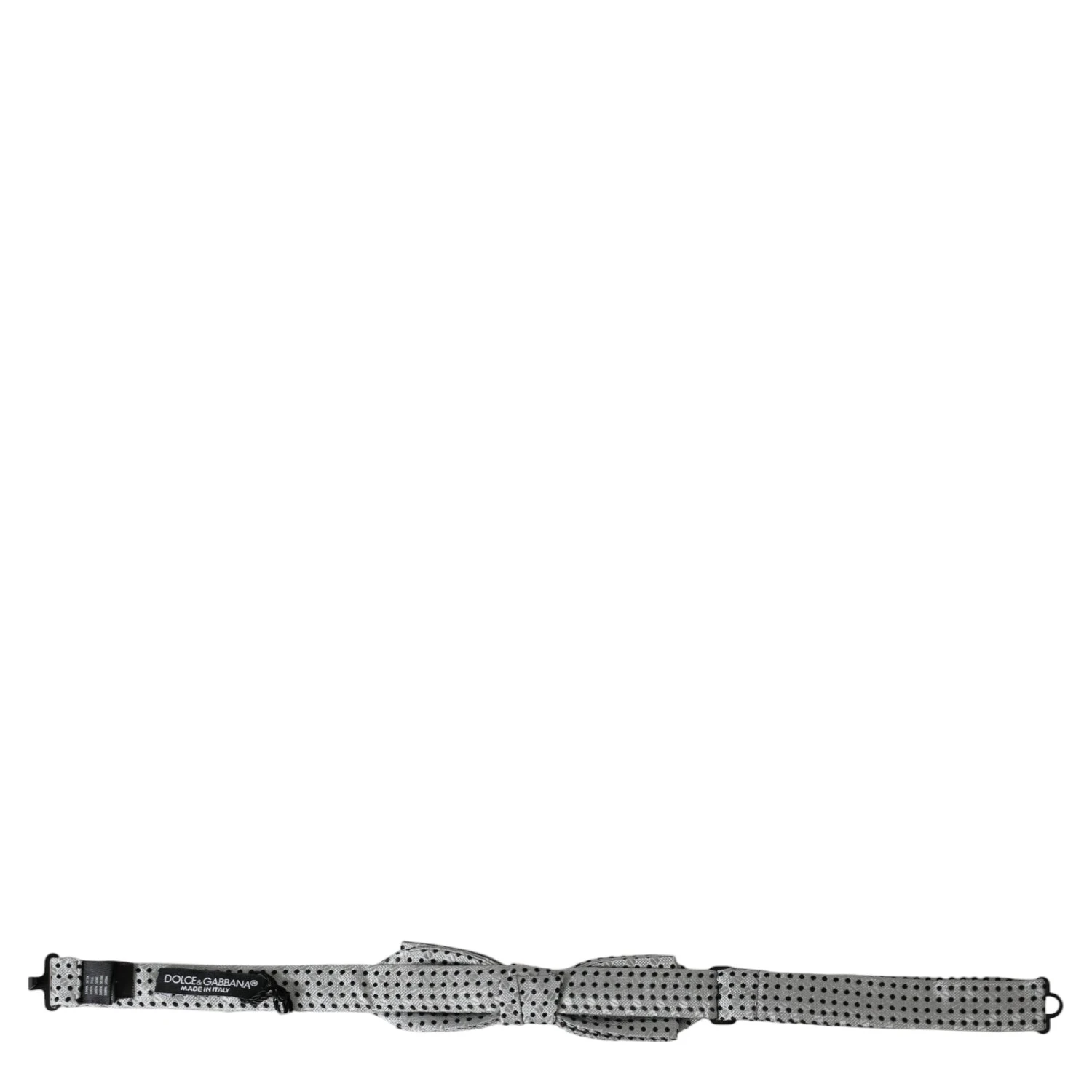 Gray Silk Polka Dot Adjustable Neck Men Papillon Bow Tie