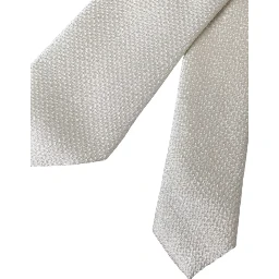 Off White 100% Silk Adjustable Necktie Men Tie