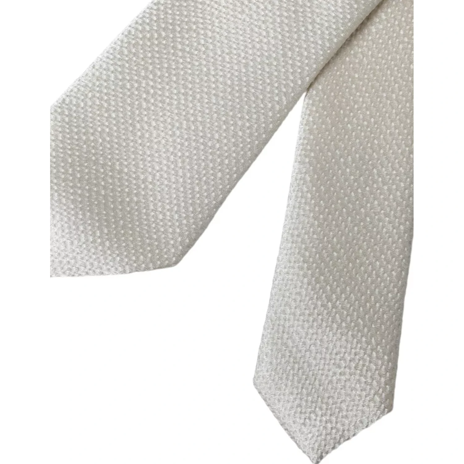 Off White 100% Silk Adjustable Necktie Men Tie