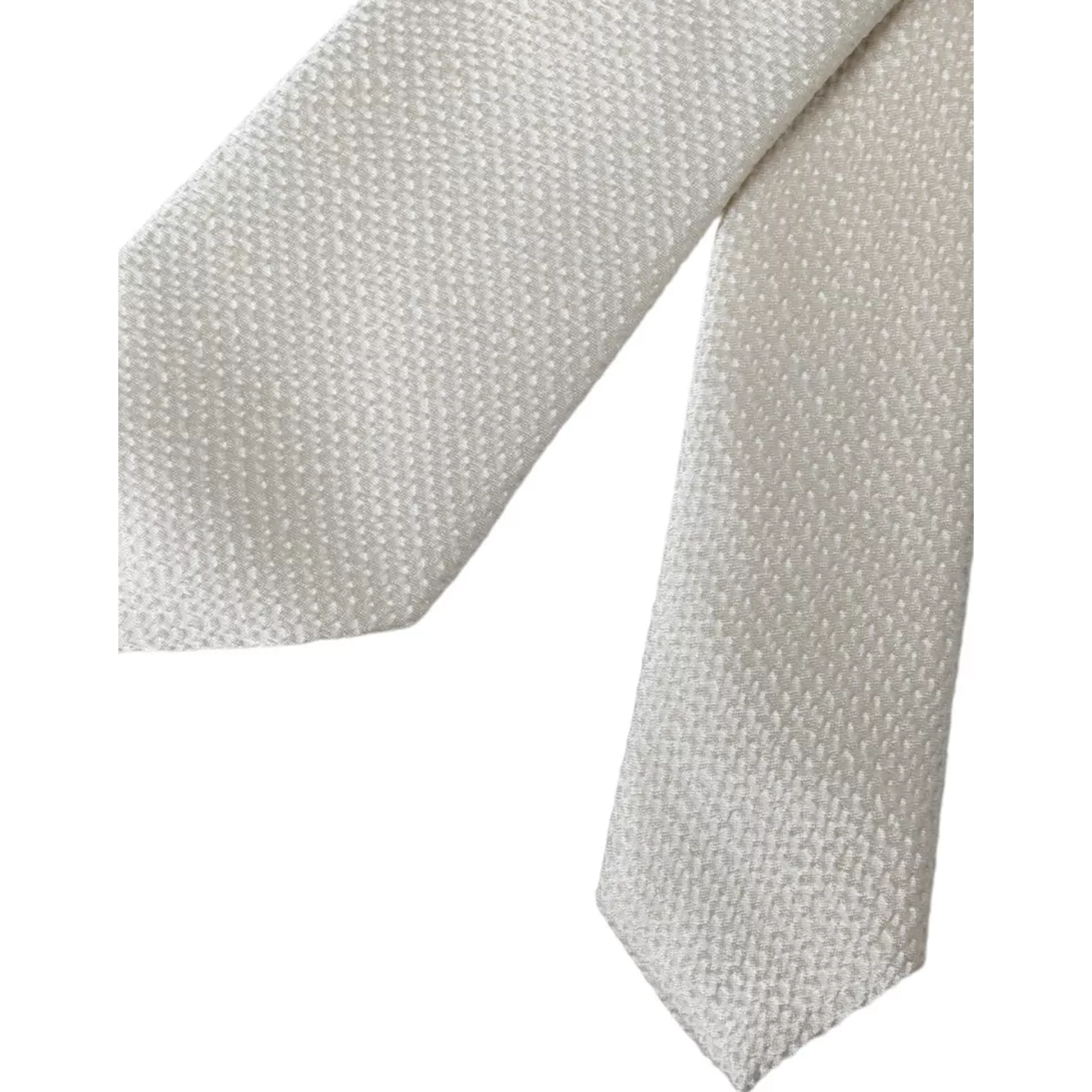Off White 100% Silk Adjustable Necktie Men Tie
