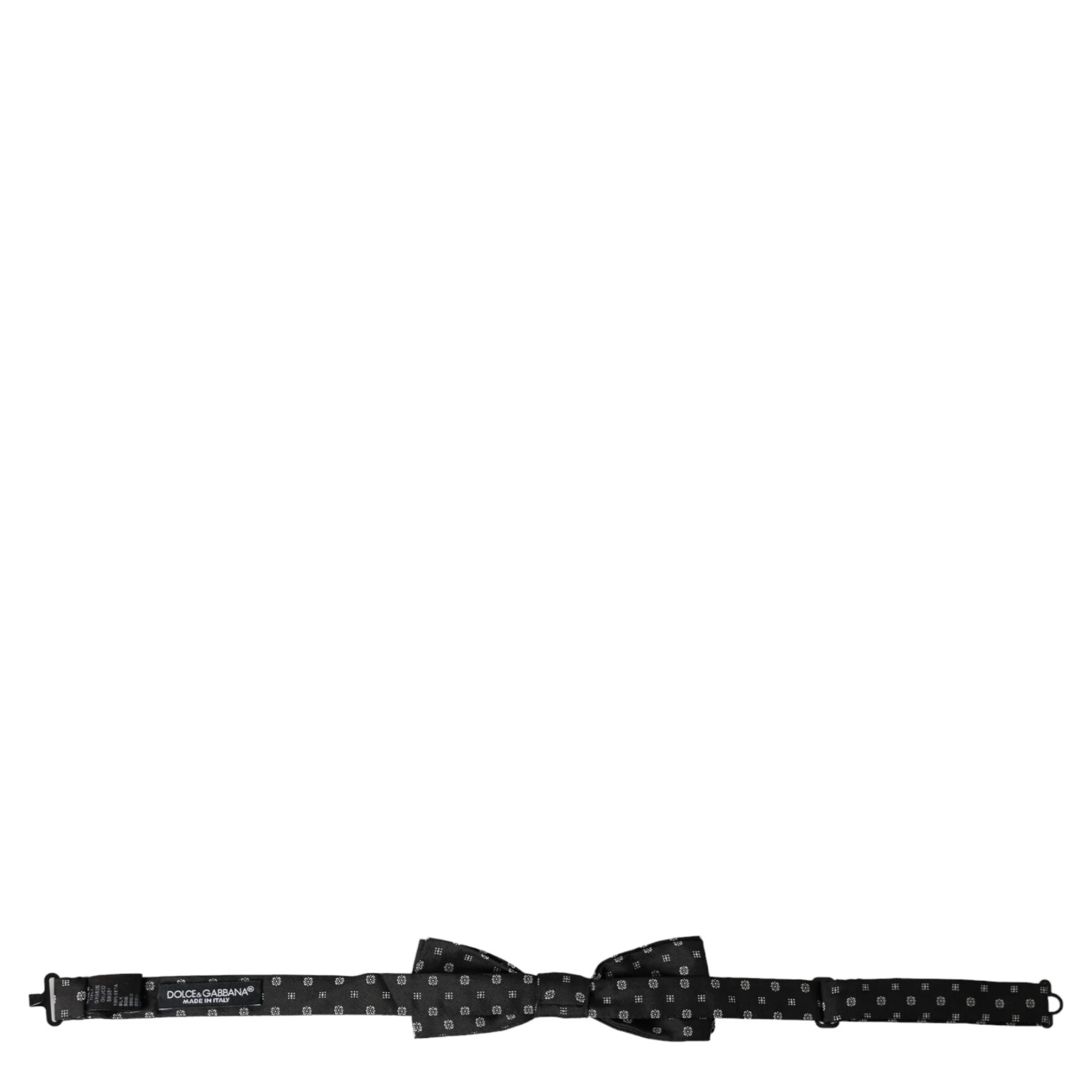 Black Silk Fantasy Adjustable Neck Men Papillon Bow Tie