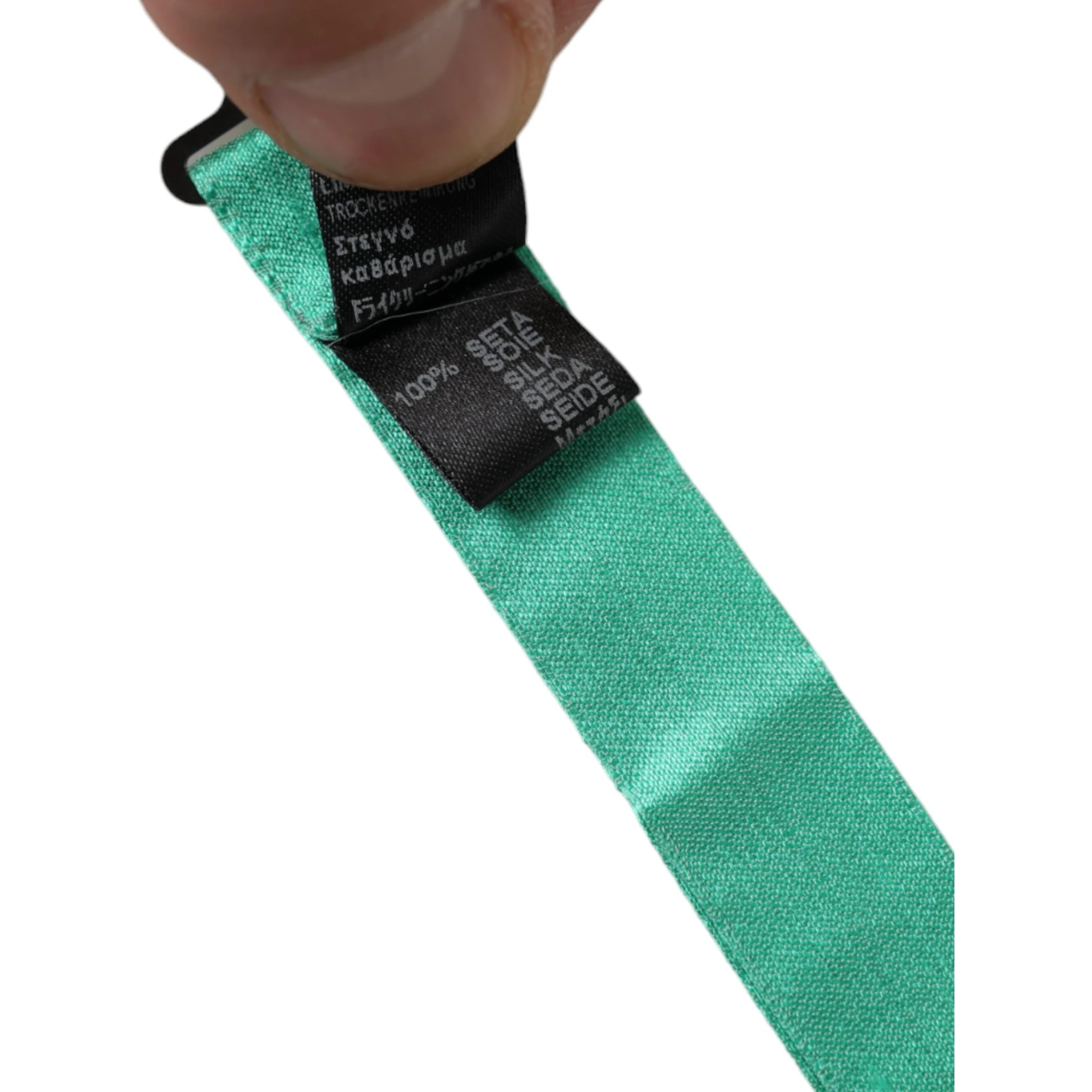 Mint Green Silk Adjustable Neck Men Bow Tie