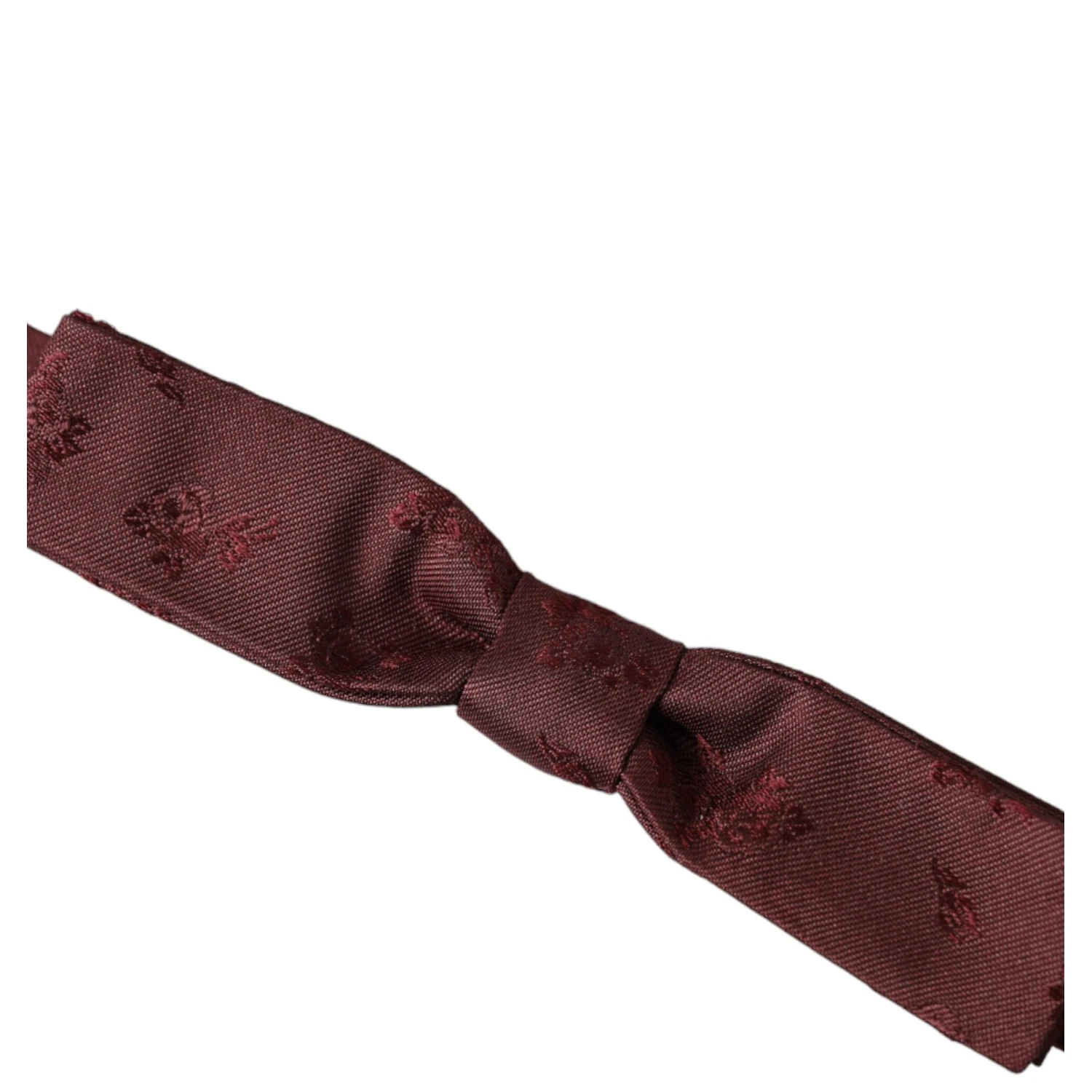 Maroon Floral Silk Adjustable Neck Men Bow Tie