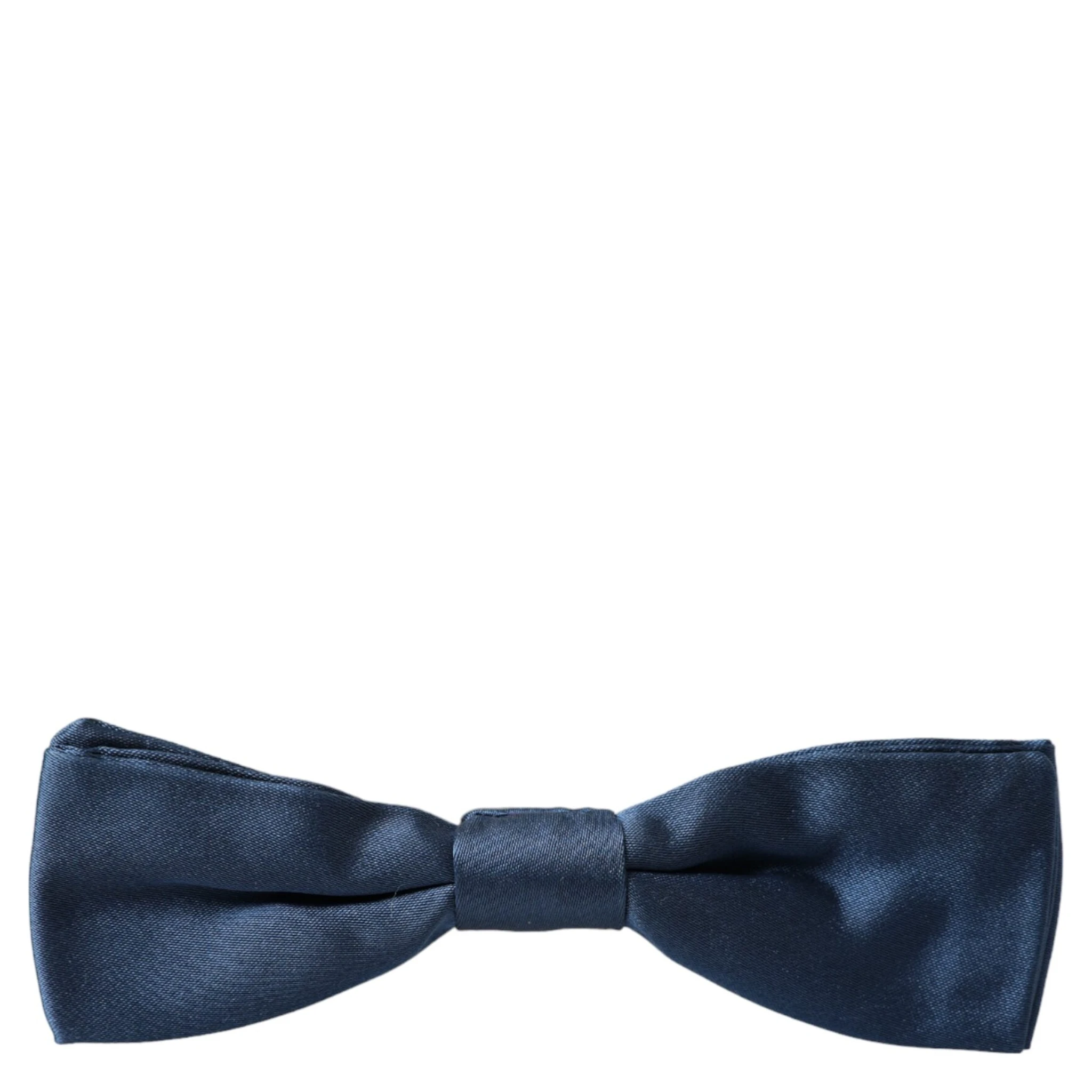 Blue Satin Silk Adjustable Neck Men Bow Tie