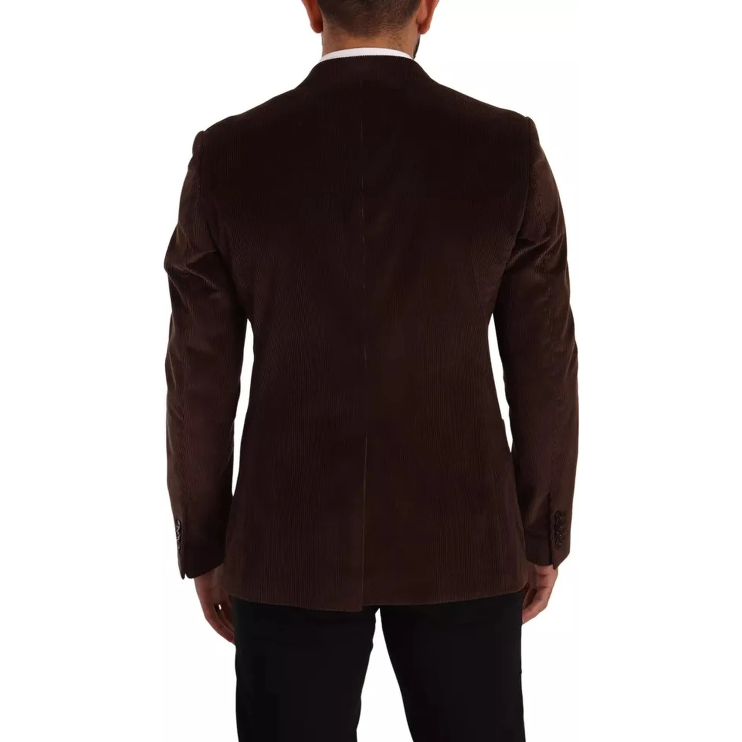 Brown Corduroy Slim Fit Coat DG Logo Blazer
