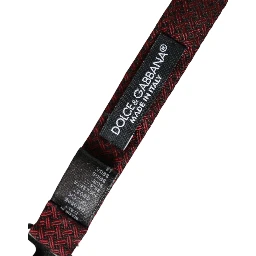 Red Silk Fantasy Adjustable Neck Men Bow Tie