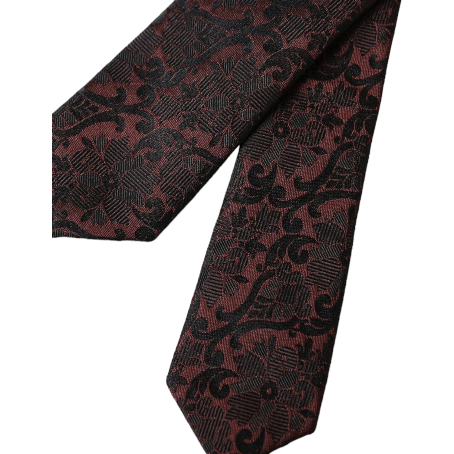 Maroon Floral Fantasy Silk Adjustable Men Tie