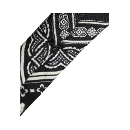 Black Patterned 100%Silk Adjustable Tie