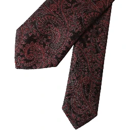 Bordeaux Patterned Silk Adjustable Men Tie