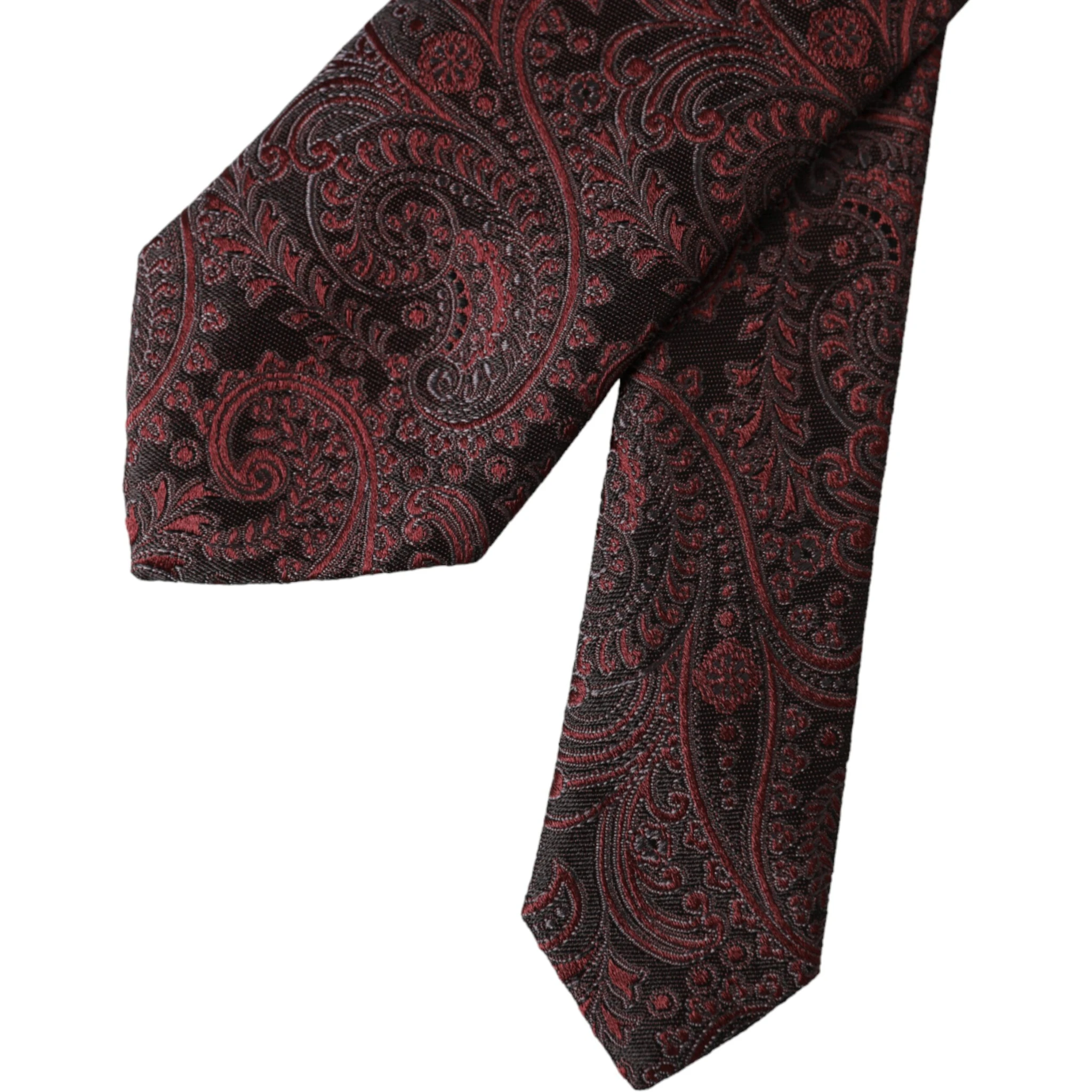Bordeaux Patterned Silk Adjustable Men Tie