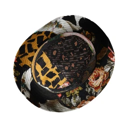 Multicolor Patchwork Women Fedora Wide Brim Hat