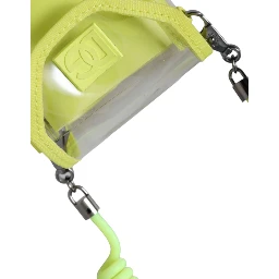 Yellow Green Plastic DG Logo Neck Strap Cardholder Wallet