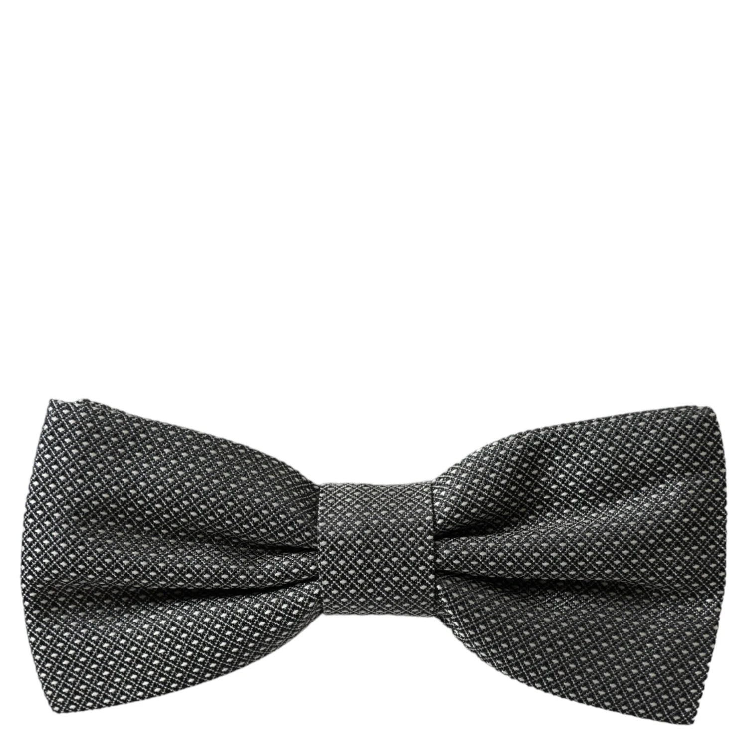 Gray Silk Patterned Adjustable Neck Men Papillon Bow Tie