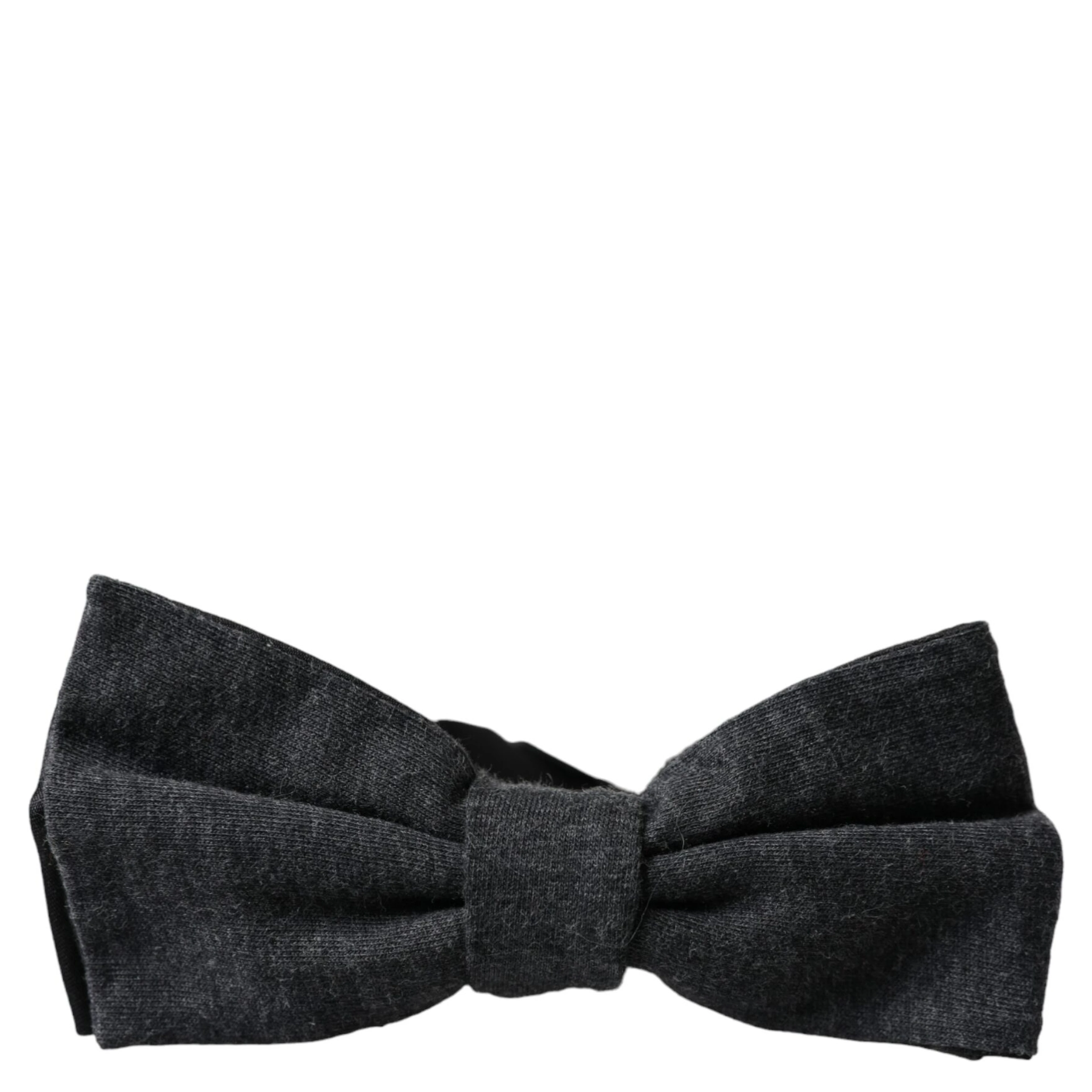 Dark Gray Silk Adjustable Neck Men Bow Tie