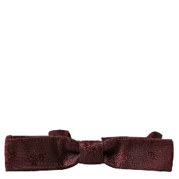 Maroon Floral Silk Adjustable Neck Men Bow Tie