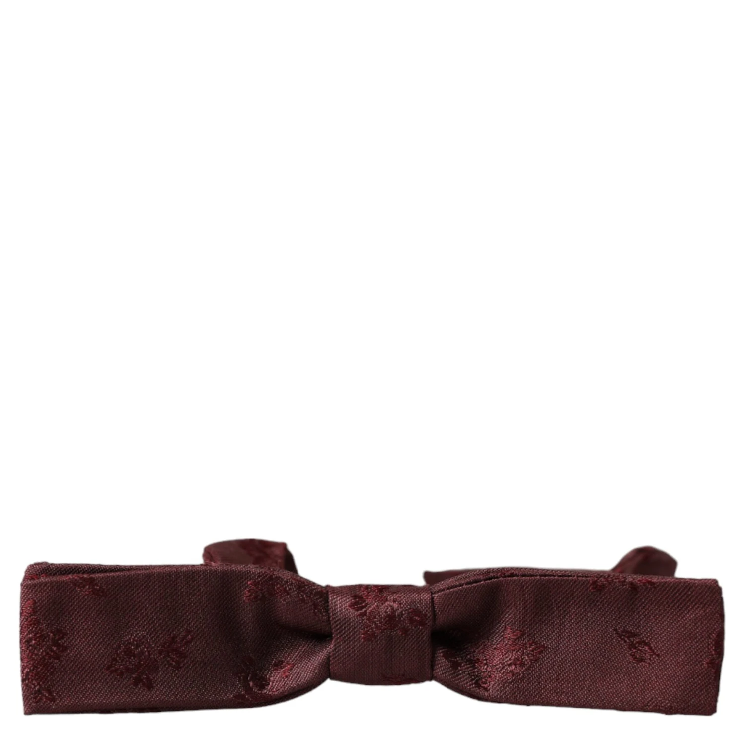 Maroon Floral Silk Adjustable Neck Men Bow Tie