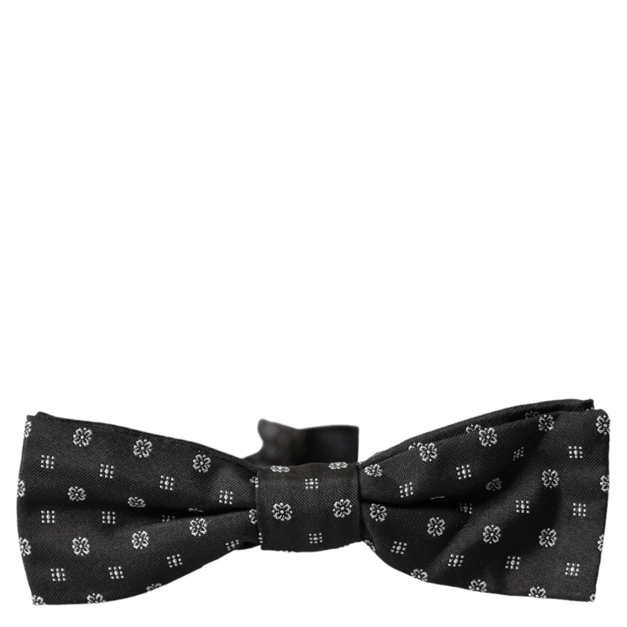 Black Silk Fantasy Adjustable Neck Men Papillon Bow Tie
