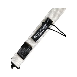 White Silk Adjustable Neck Men Papillon Bow Tie